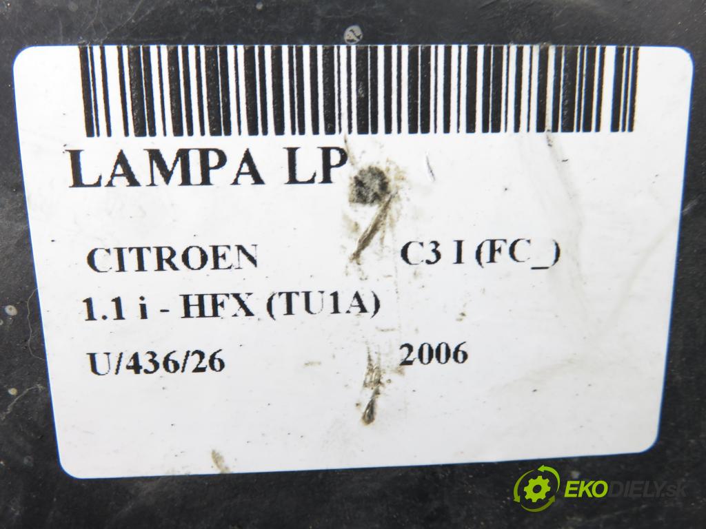 CITROEN C3 I (FC_) HB 2006 44,00 1.1 i - HFX (TU1A) 1124,00 Svetlo LP 9682673080