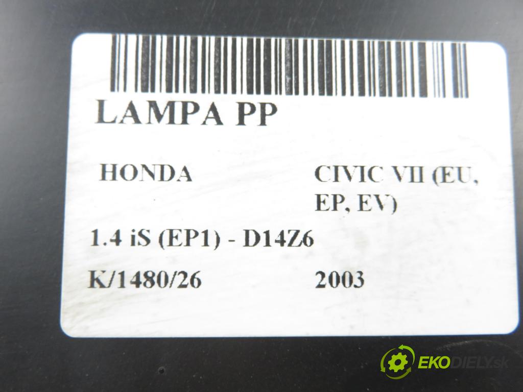 HONDA CIVIC VII Hatchback (EU, EP, EV) HB 2003 66,00 1.4 iS (EP1) 90 - D14Z6 1396,00 Svetlo PP 33100S6AG020M2