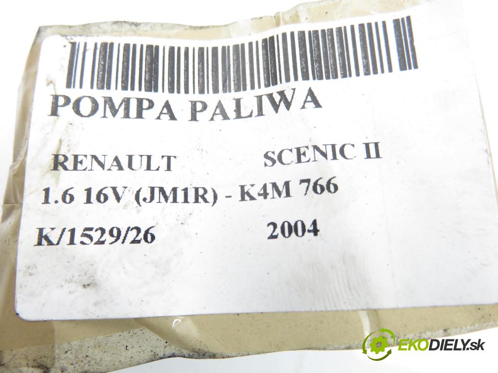 RENAULT SCENIC II (JM0/1_) MINIVAN 2004 82,00 1.6 16V (JM1R) - K4M 766 1598,00 Pumpa paliva 8200130191D