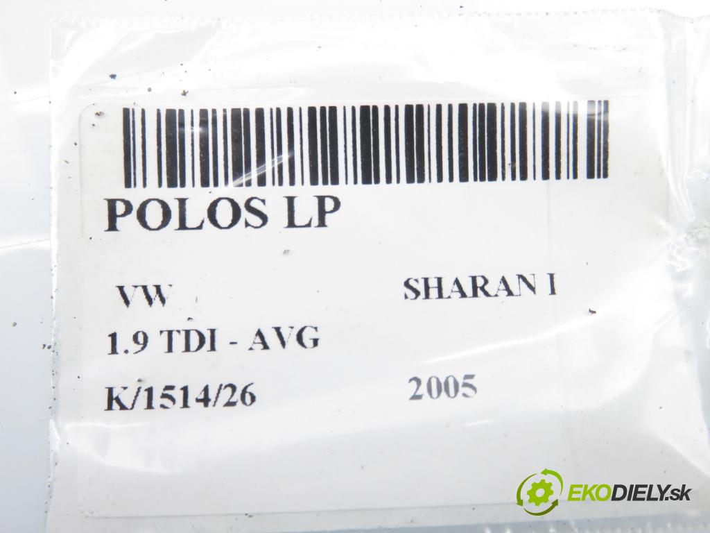 VW SHARAN (7M8, 7M9, 7M6) MINIVAN 2005 81,00 1.9 TDI - AVG 1896,00 Poloos LP
