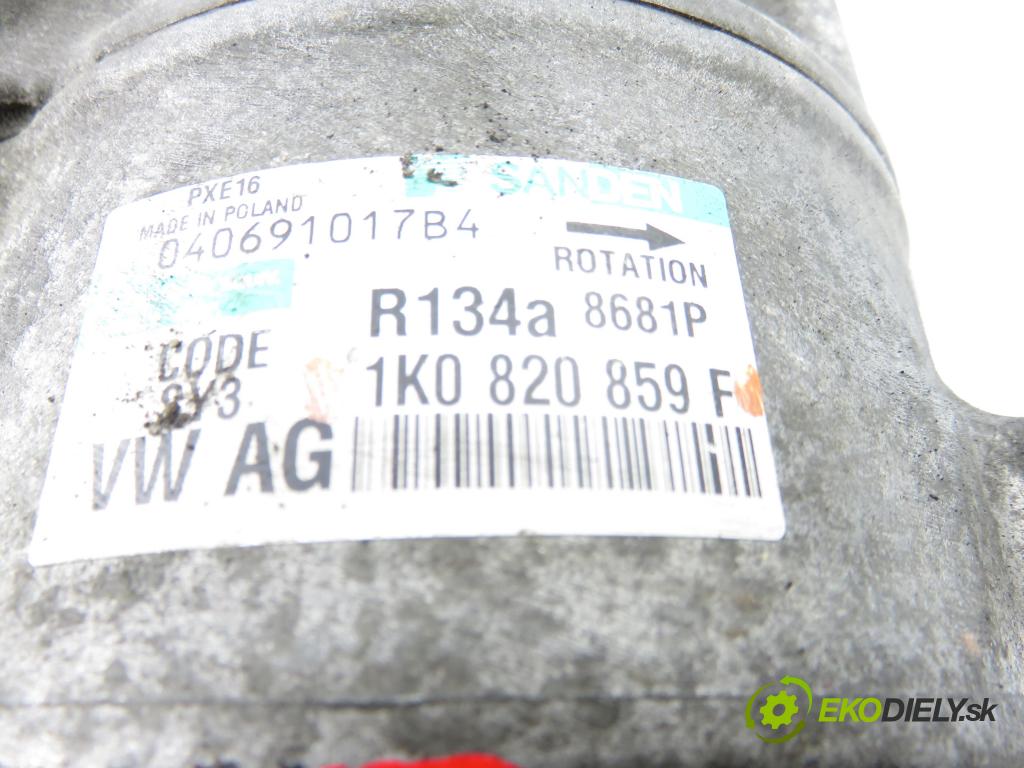 VW PASSAT B6 Variant (3C5) KOMBI 2007 77,00 1.9 TDI - BXE 1896,00 KOMPRESOR: klimatizácie 1K0820859F (Kompresor klimatizácie)