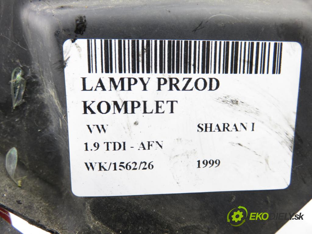VW SHARAN (7M8, 7M9, 7M6) MINIVAN 1999 81,00 1.9 TDI - AFN 1896,00 svetla predný