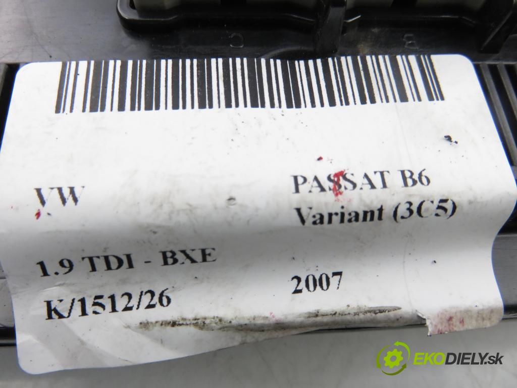 VW PASSAT B6 Variant (3C5) KOMBI 2007 77,00 1.9 TDI - BXE 1896,00 Panel kúrenia KLIMATRONIK 3C0907044AF