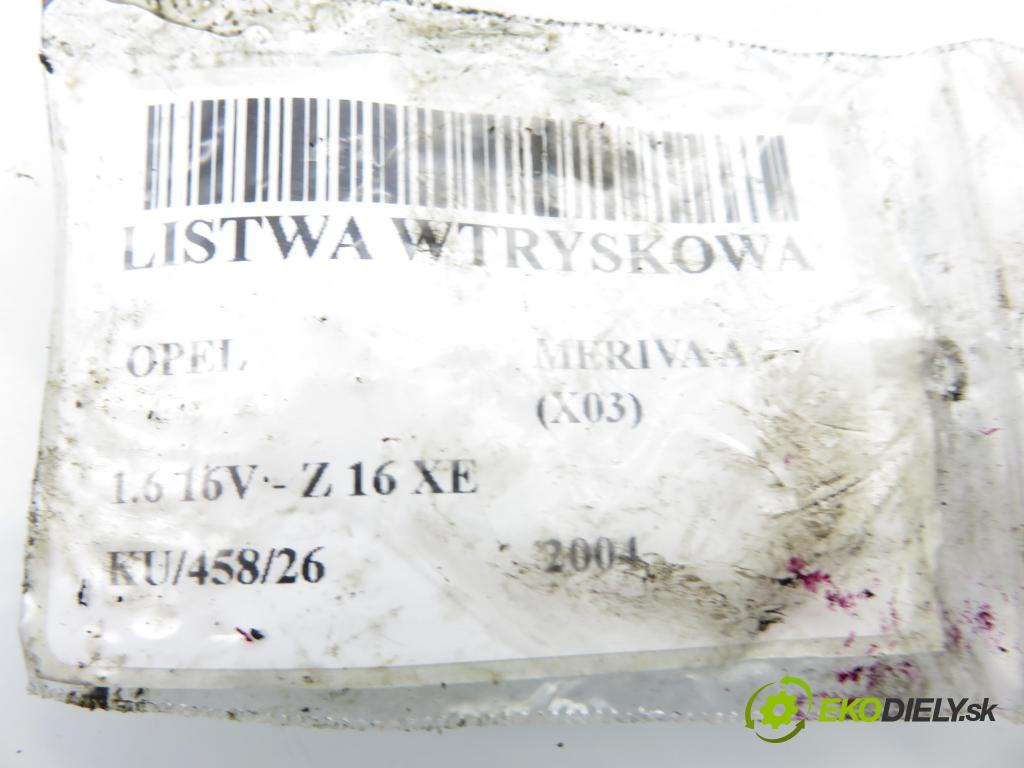 OPEL MERIVA A nadwozie wielkoprzestrzenne (MPV) (X03) MINIVAN 2004 74,00 1.6 16V - Z 16 XE 1598,00 Lišta vstrekovacia 25313846 (Vstrekovacia lišta)