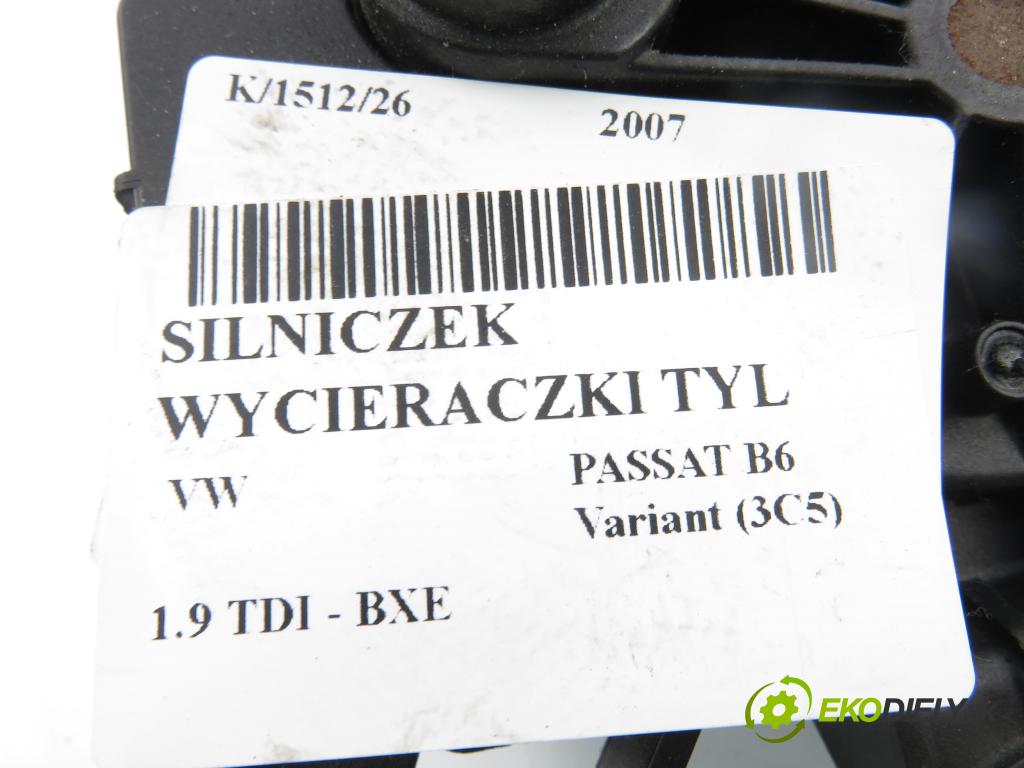 VW PASSAT B6 Variant (3C5) KOMBI 2007 77,00 1.9 TDI - BXE 1896,00 Motorček stierače zadné 3C9955711 ; 53027612