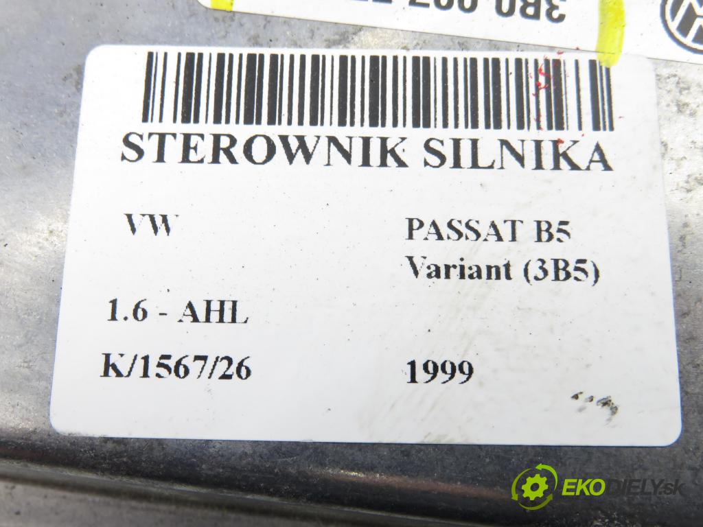 VW PASSAT B5 Variant (3B5) KOMBI 1999 74,00 1.6 - AHL 1595,00 řídící jednotka motora 3B0907557C ; 5WP4332
