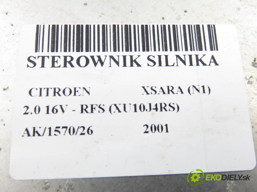 CITROEN XSARA (N1) HB 2001 120,00 2.0 16V - RFS (XU10J4RS) 1998,00 řídící jednotka motora 9642332380 ; IAW48P2 ; 9641719880