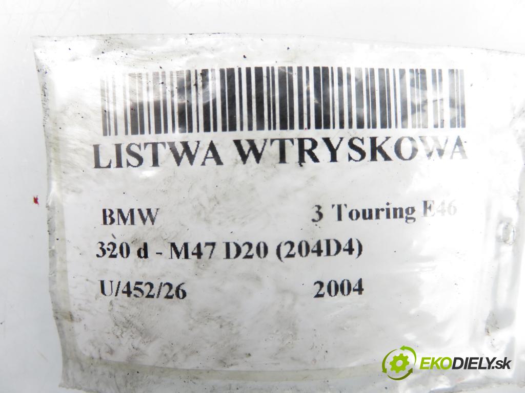 BMW 3 Touring (E46) KOMBI 2004 110,00 320 d - M47 D20 (204D4) 1995,00 Lišta vstrekovacia 0281002481 ; 0445214030 ; 7787164 (Vstrekovacia lišta)