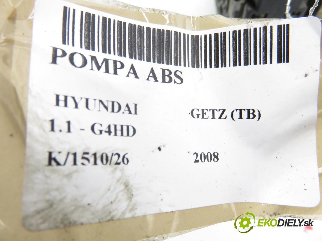 HYUNDAI GETZ (TB) HB 2008 49,00 1.1 - G4HD 1086,00 Pumpa ABS 0265800389 (Pumpa ABS)