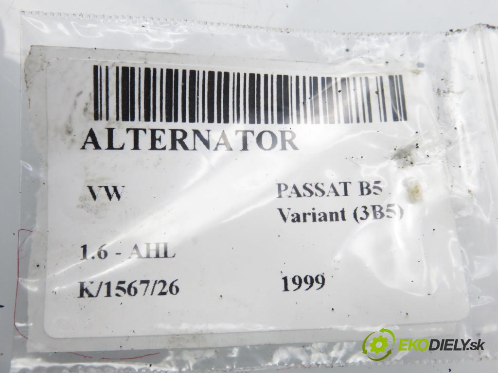 VW PASSAT B5 Variant (3B5) KOMBI 1999 74,00 1.6 - AHL 1595,00 Alternátor 06B903016D (Alternátor)