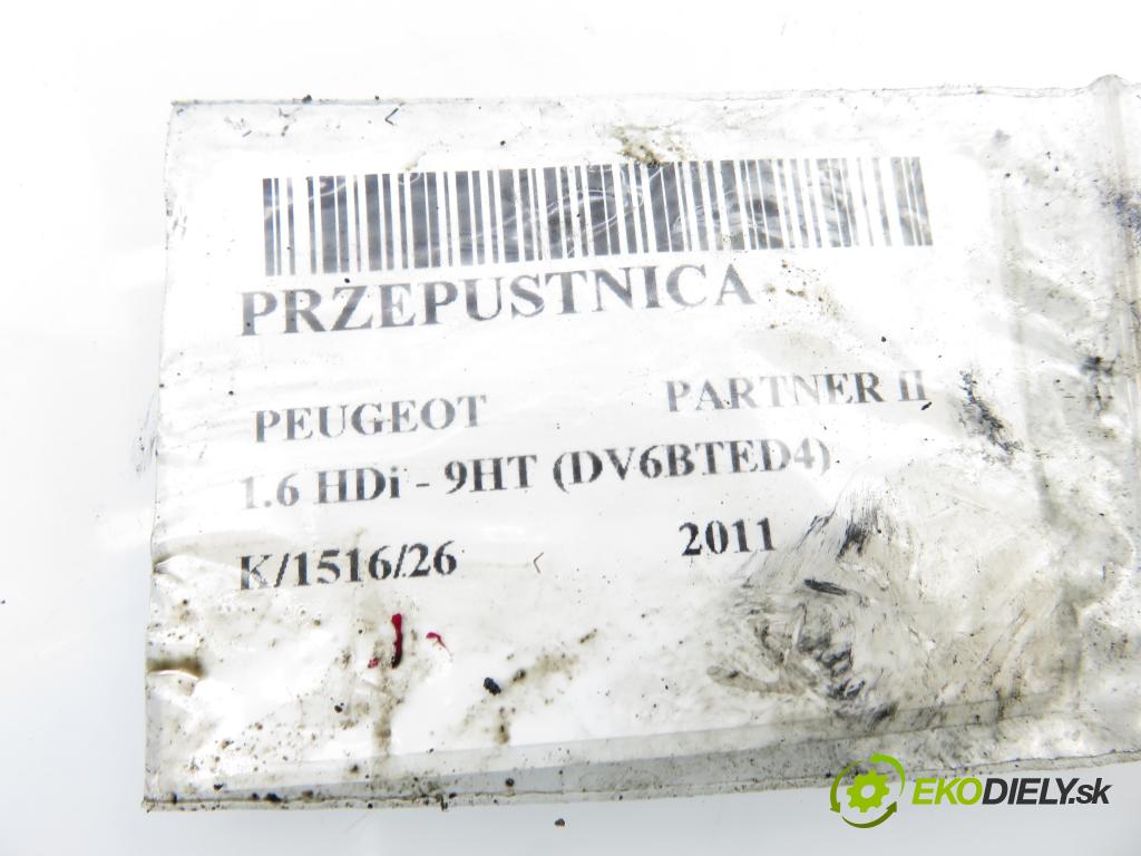 PEUGEOT PARTNER Skrzynia FURGON 2011 55,00 1.6 HDi - 9HT (DV6BTED4) 1560,00 Škrtiaca klapka 25365223 ; 25365222 (Škrtiaca klapka)