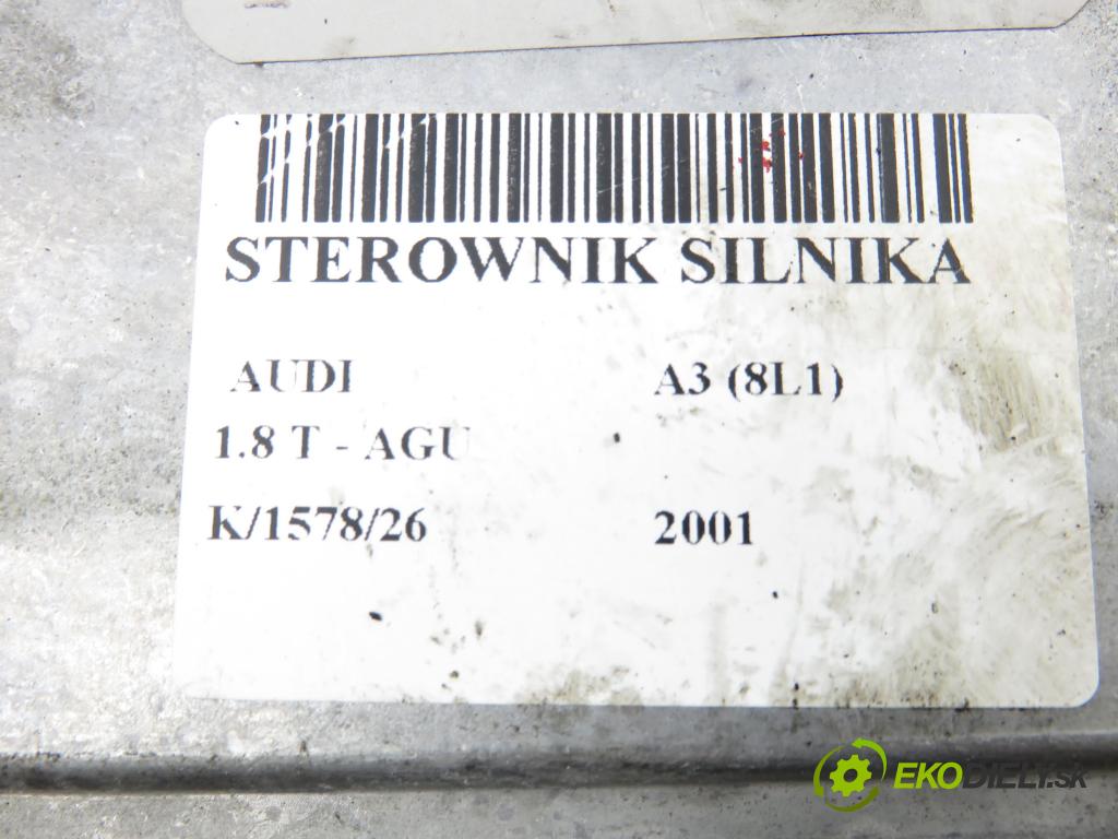 AUDI A3 (8L1) HB 2001 110,00 1.8 T - AGU 1781,00 Riadiaca jednotka Motor 06A906018AQ ; 0261204678