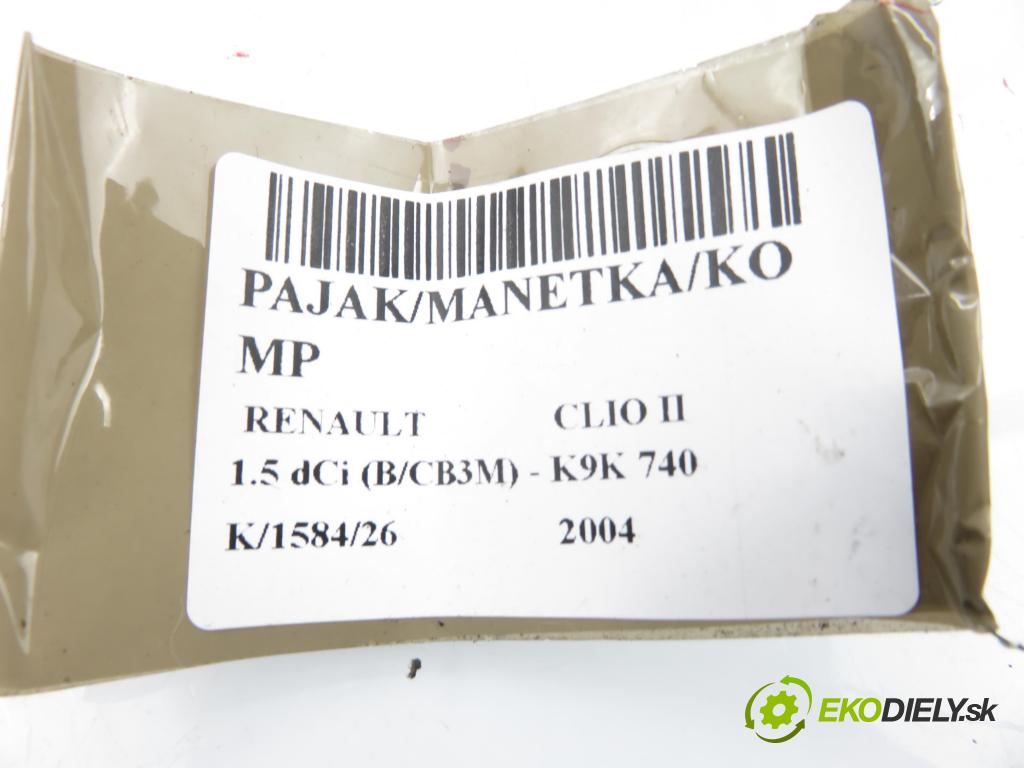 RENAULT CLIO II (BB_, CB_) HB 2004 47,00 1.5 dCi (B/CB3M) - K9K 740 1461,00 páčka/prepínač 61730002