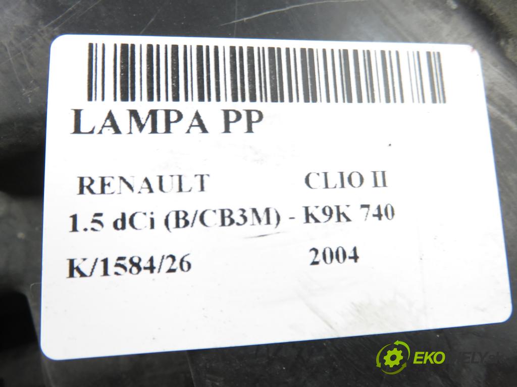 RENAULT CLIO II (BB_, CB_) HB 2004 47,00 1.5 dCi (B/CB3M) - K9K 740 1461,00 Svetlo PP