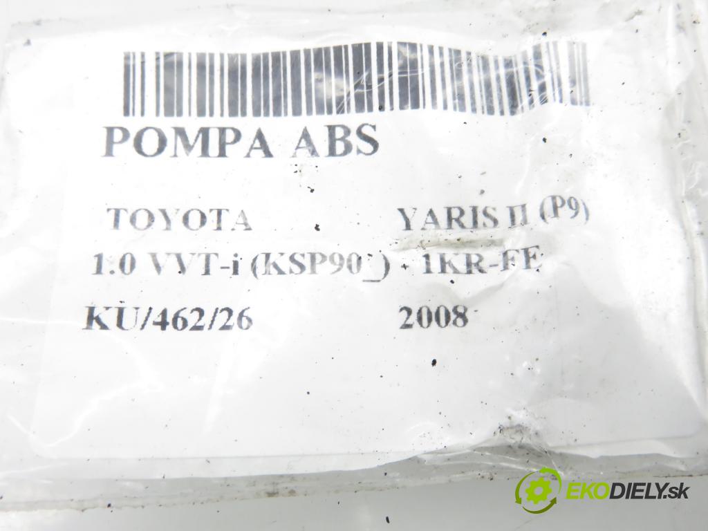 TOYOTA YARIS (_P9_) HB 2008 51,00 1.0 VVT-i (KSP90_) - 1KR-FE 998,00 Pumpa ABS 895410D040 ; 06210907463 ; 06210207464 (Pumpa ABS)