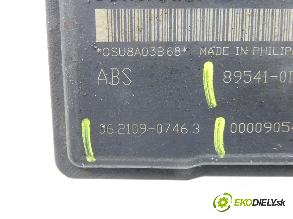 TOYOTA YARIS (_P9_) HB 2008 51,00 1.0 VVT-i (KSP90_) - 1KR-FE 998,00 Pumpa ABS 895410D040 ; 06210907463 ; 06210207464 (Pumpa ABS)
