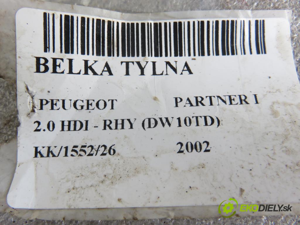 PEUGEOT PARTNER Combispace (5F) KOMBIVAN 2002 66,00 2.0 HDI - RHY (DW10TD) 1997,00 Výstuha zadná