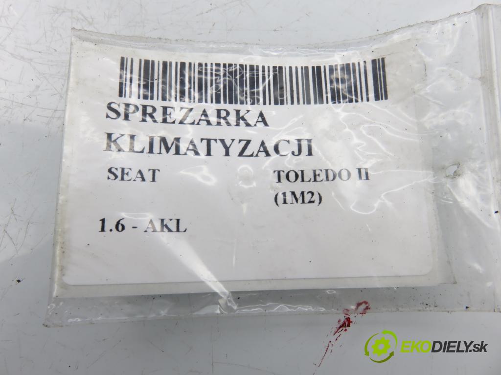SEAT TOLEDO II (1M2) SEDAN 2001 74,00 1.6 - AKL 1595,00 KOMPRESOR: klimatizácie 1J0820803F (Kompresor klimatizácie)