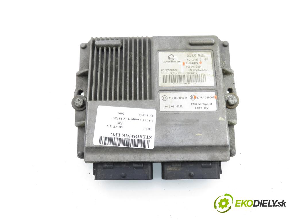 OPEL MERIVA A nadwozie wielkoprzestrzenne (MPV) (X03) MINIVAN 2009 66,00 1.4 16V Twinport - Z 14 XEP 1364,00 řídící jednotka LPG 616647000 ; 67R016002