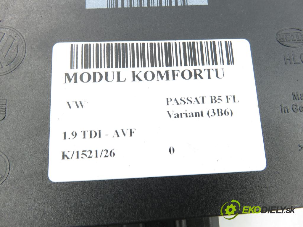 VW PASSAT B5.5 Variant (3B6) KOMBI 2003 96,00 1.9 TDI PD 130 - AVF 1896,00 MODUL komfortu 1C0959799B STAN ; 5DK00821400