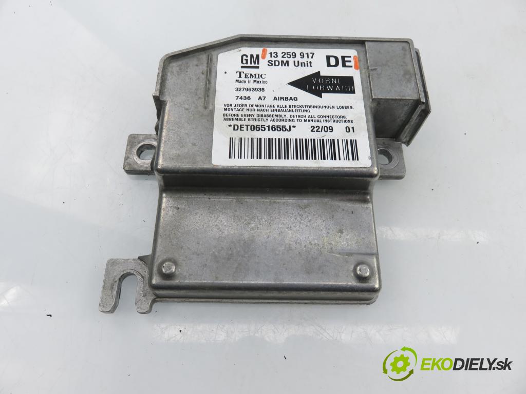OPEL MERIVA A nadwozie wielkoprzestrzenne (MPV) (X03) MINIVAN 2009 66,00 1.4 16V Twinport - Z 14 XEP 1364,00 MODUL air BAG 13259917DE