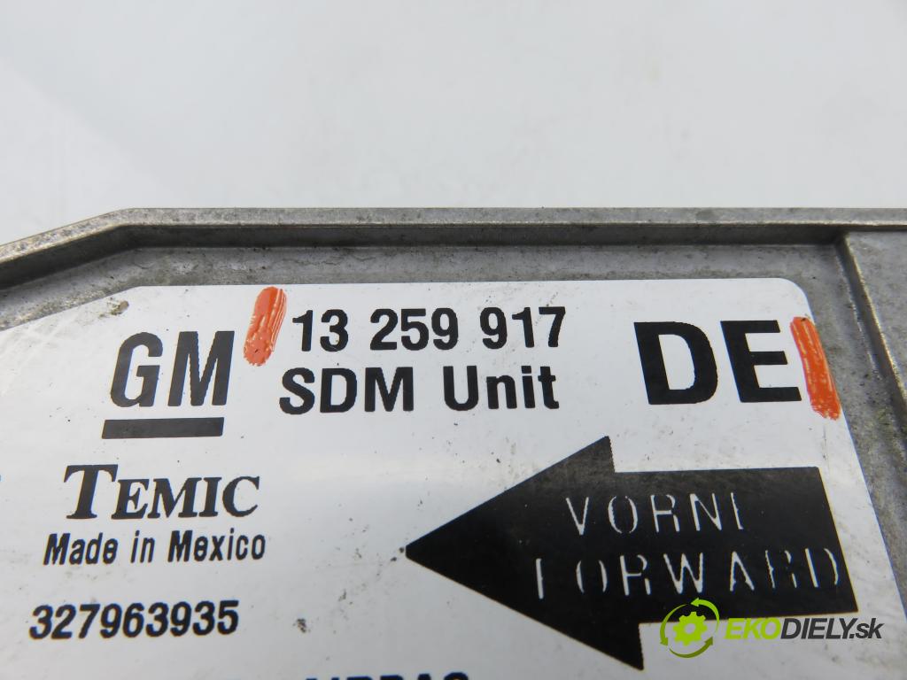 OPEL MERIVA A nadwozie wielkoprzestrzenne (MPV) (X03) MINIVAN 2009 66,00 1.4 16V Twinport - Z 14 XEP 1364,00 MODUL air BAG 13259917DE