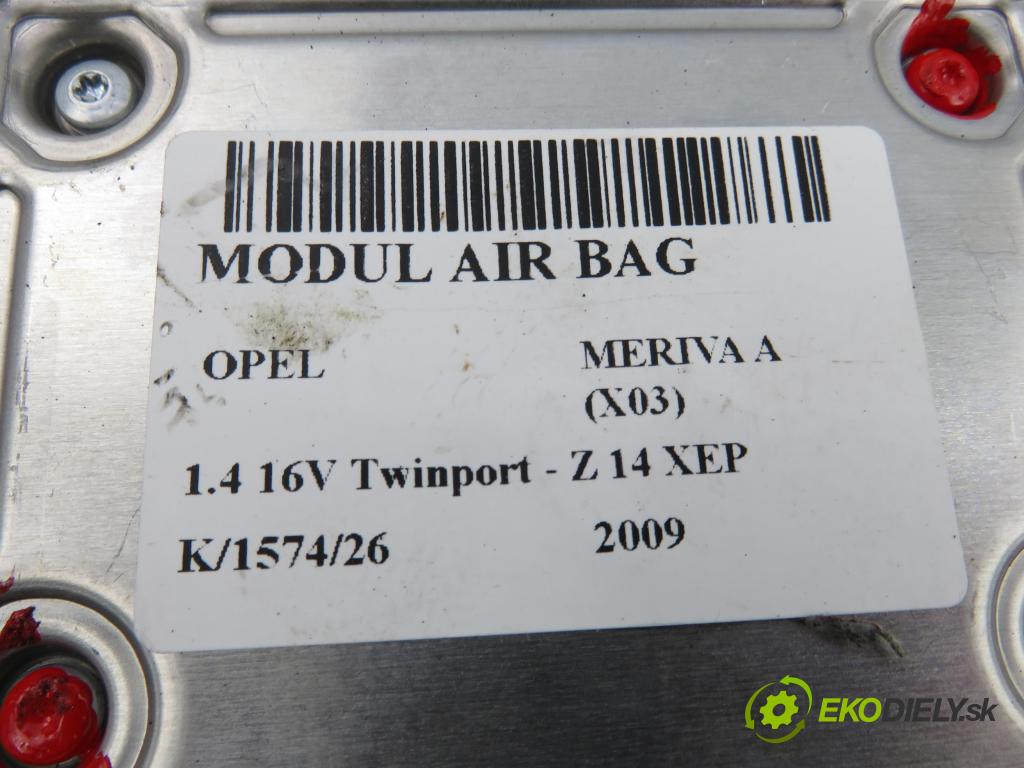 OPEL MERIVA A nadwozie wielkoprzestrzenne (MPV) (X03) MINIVAN 2009 66,00 1.4 16V Twinport - Z 14 XEP 1364,00 MODUL air BAG 13259917DE