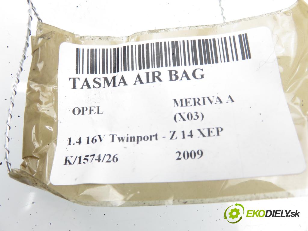 OPEL MERIVA A nadwozie wielkoprzestrzenne (MPV) (X03) MINIVAN 2009 66,00 1.4 16V Twinport - Z 14 XEP 1364,00 PÁSKA: air BAG 13277927