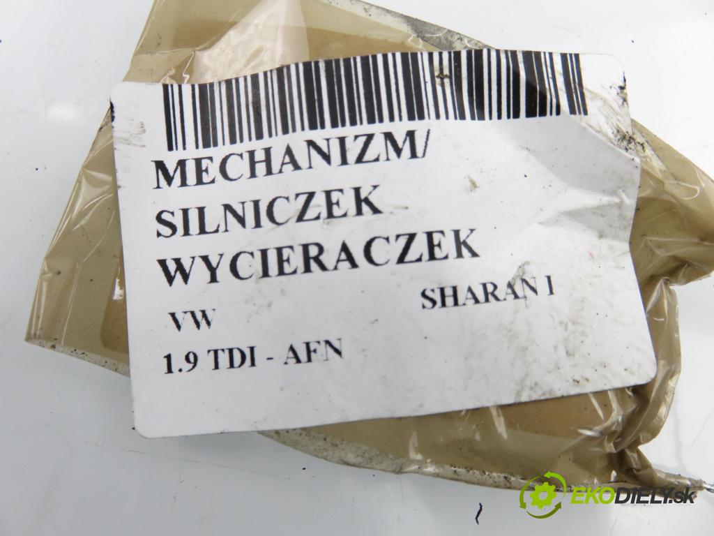 VW SHARAN (7M8, 7M9, 7M6) MINIVAN 1999 81,00 1.9 TDI - AFN 1896,00 MECHANISMUS/ motorek stěračů 3398009476