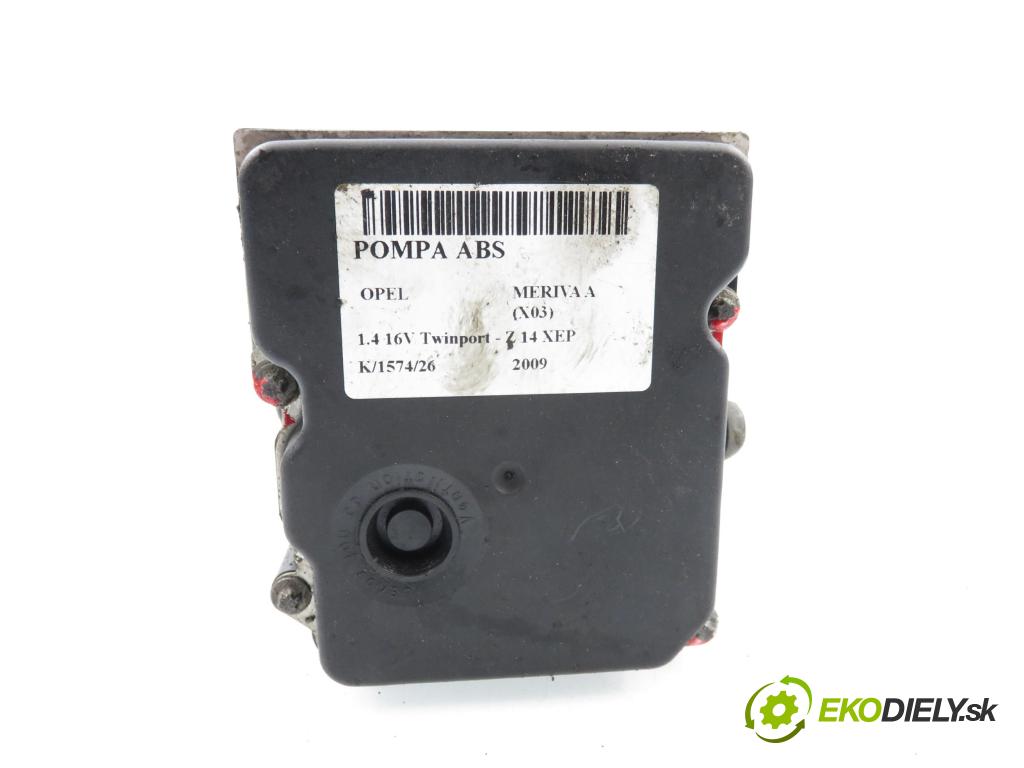 OPEL MERIVA A nadwozie wielkoprzestrzenne (MPV) (X03) MINIVAN 2009 66,00 1.4 16V Twinport - Z 14 XEP 1364,00 Pumpa ABS 0265950954 ; 0265234694 ; 13276464 (Pumpa ABS)