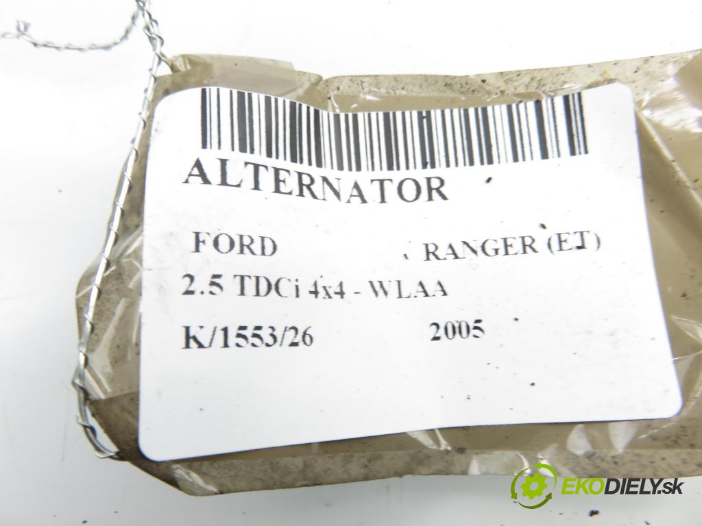 FORD RANGER (ET) PICK-UP 2005 105,00 2.5 TDCi 4x4 - WLAA 2499,00 Alternátor WLAA18300A ; A2TC1479ZT (Alternátor)