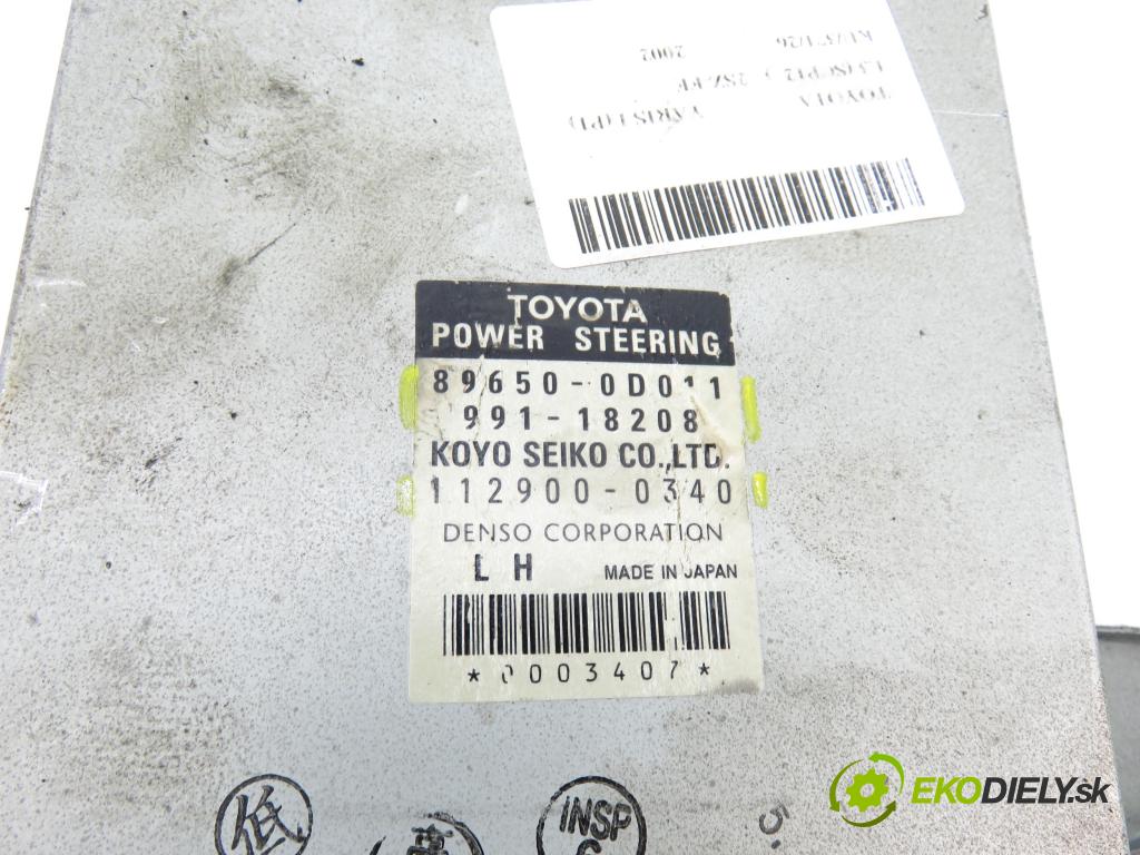 TOYOTA YARIS (_P1_) HB 2002 64,00 1.3 (SCP12_) - 2SZ-FE 1298,00 Riadiaca jednotka servočerpadlo 896500D011 ; 99118208 ; 1129000340 (Riadiaca jednotka)