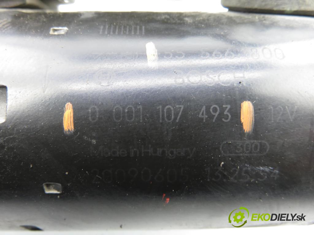 OPEL MERIVA A nadwozie wielkoprzestrzenne (MPV) (X03) MINIVAN 2009 66,00 1.4 16V Twinport - Z 14 XEP 1364,00 startér 0001107493 ; 55566800 (Startér)
