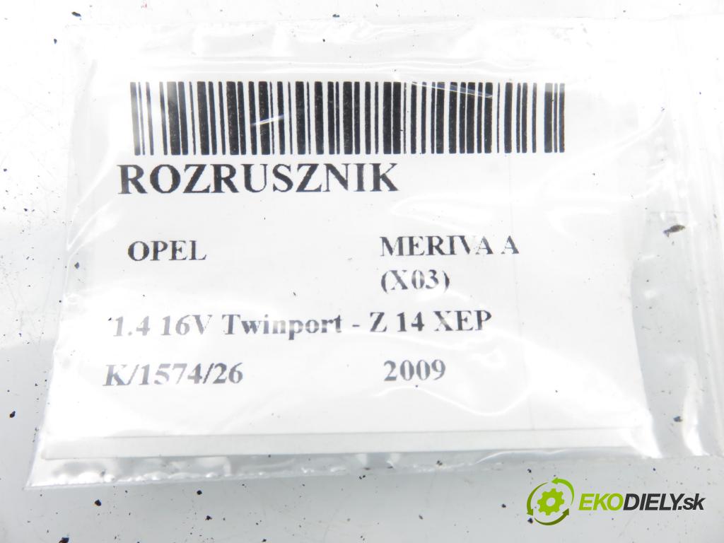 OPEL MERIVA A nadwozie wielkoprzestrzenne (MPV) (X03) MINIVAN 2009 66,00 1.4 16V Twinport - Z 14 XEP 1364,00 startér 0001107493 ; 55566800 (Startér)