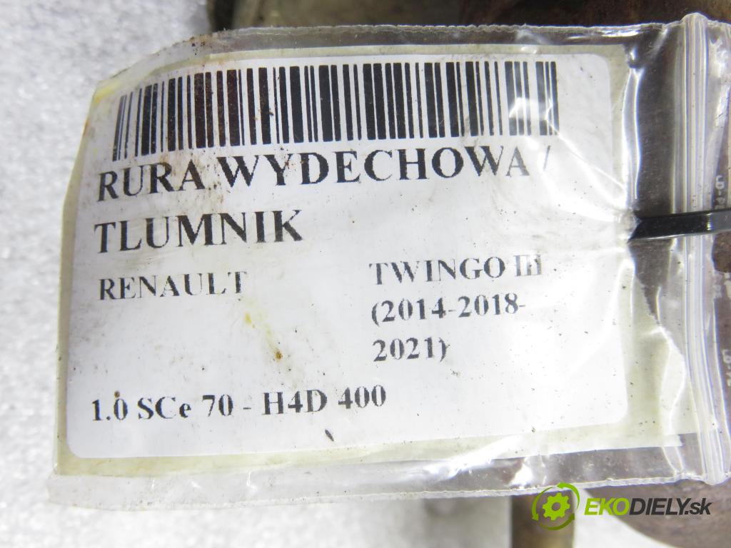 RENAULT TWINGO III (BCM_) HB 2014 52,00 1.0 SCe 70 - H4D 400 999,00 Rúra VÝFUK: / výfuk koncový 205405738R