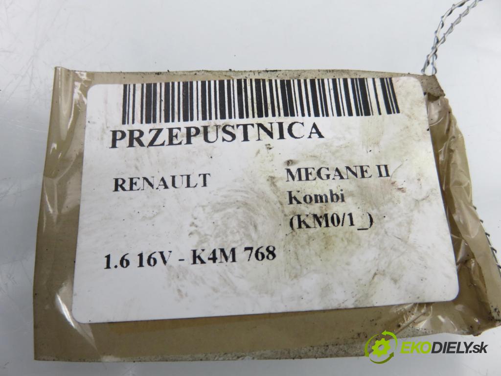 RENAULT MEGANE II Kombi (KM0/1_) KOMBI 2005 75,00 1.6 16V - K4M 768 1598,00 Škrtiaca klapka 8200190230 ; 8200171134B ; 408238827002 (Škrtiaca klapka)
