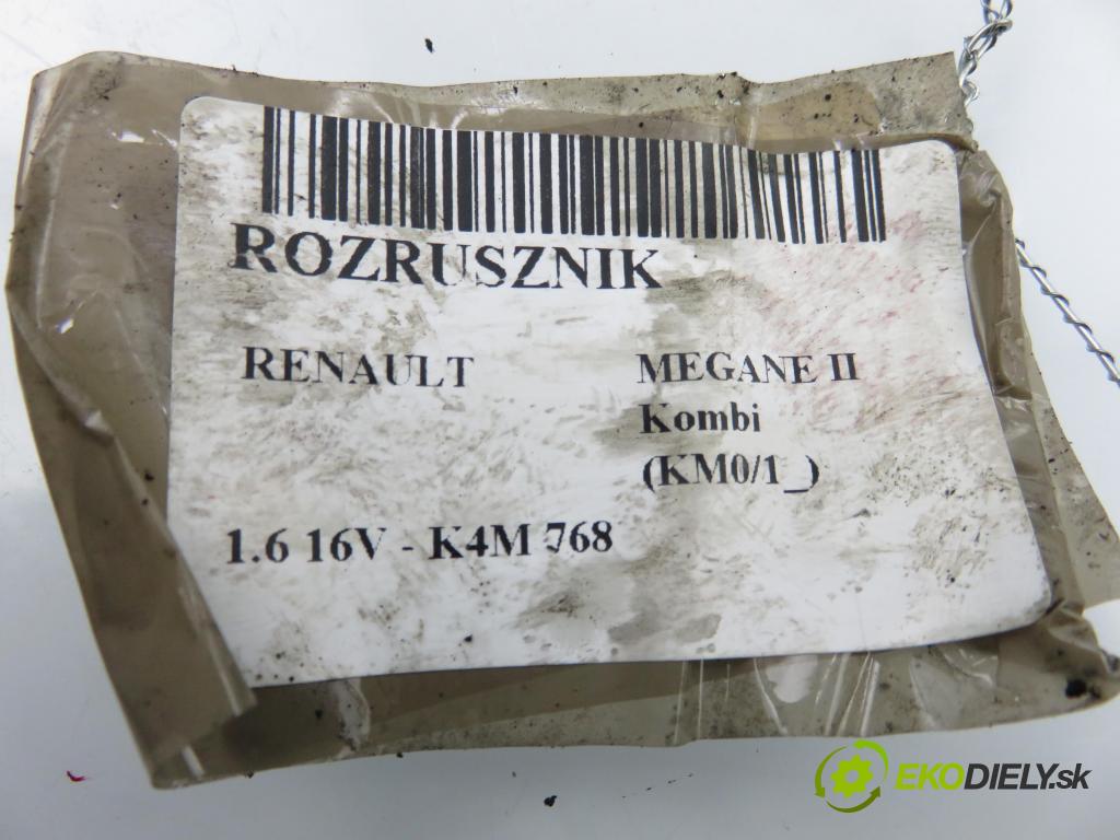 RENAULT MEGANE II Kombi (KM0/1_) KOMBI 2005 75,00 1.6 16V - K4M 768 1598,00 Štartér 8200266777B ; TS10E3 (Štartér)