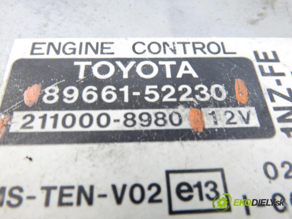 TOYOTA YARIS (_P1_) HB 2001 78,00 1.5 (NCP13_) - 1NZ-FE 1497,00 řídící jednotka motora 8966152230 ; 2110008980