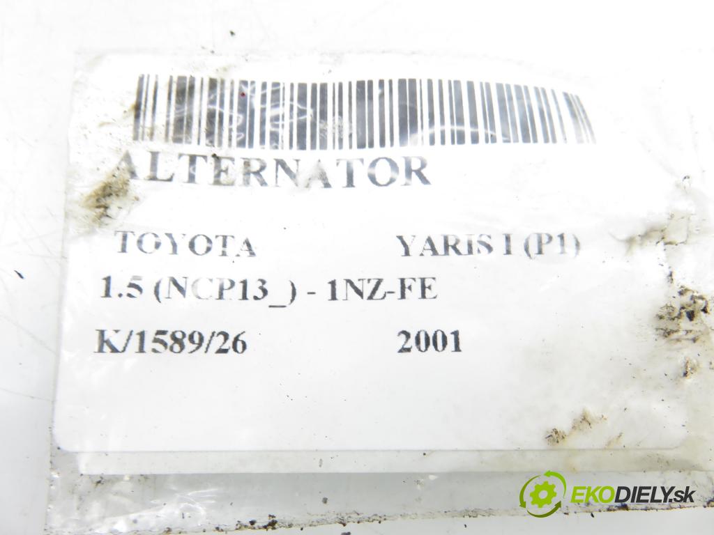 TOYOTA YARIS (_P1_) HB 2001 78,00 1.5 (NCP13_) - 1NZ-FE 1497,00 Alternátor 2706021030 (Alternátor)