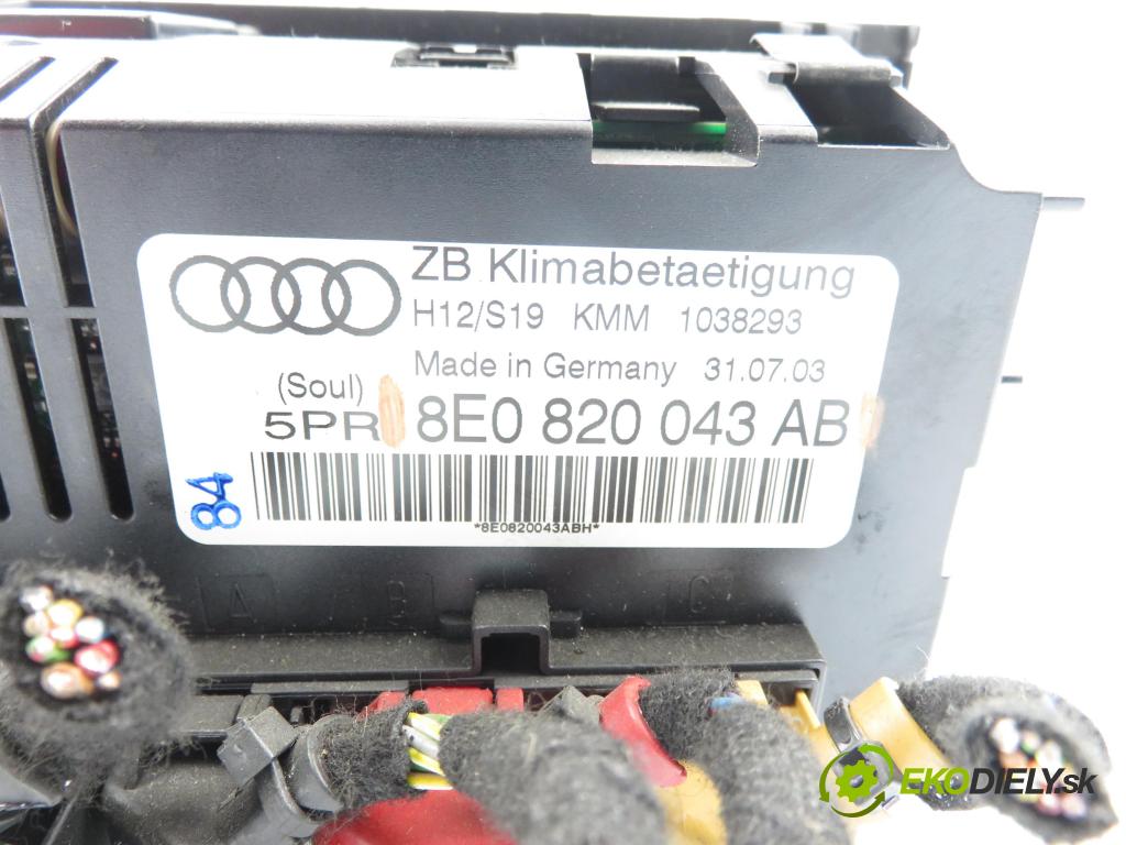 AUDI A4 Avant (8E5, B6) KOMBI 2003 96,00 1.9 TDI quattro - AVF 1896,00 Panel kúrenia KLIMATRONIK 8E0820043AB