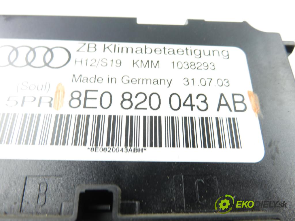 AUDI A4 Avant (8E5, B6) KOMBI 2003 96,00 1.9 TDI quattro - AVF 1896,00 Panel kúrenia KLIMATRONIK 8E0820043AB