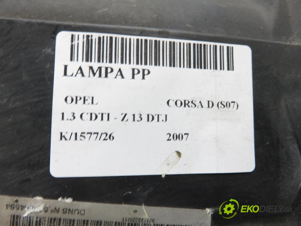 OPEL CORSA D (S07) HB 2007 55,00 1.3 CDTI - Z 13 DTJ 1248,00 světlo PP 13186382