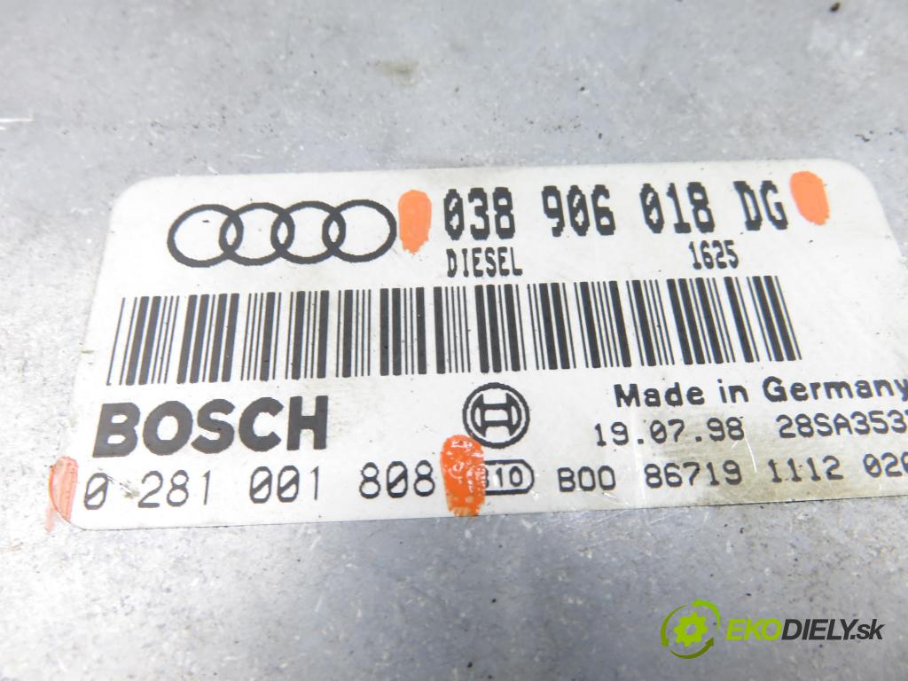 AUDI A6 (4B2, C5) SEDAN 1998 81,00 1.9 TDI - AFN 1896,00 Riadiaca jednotka Motor 0281001808 ; 038906018DG
