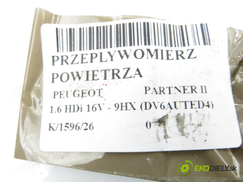 PEUGEOT PARTNER Skrzynia FURGON 2008 66,00 1.6 HDi 16V - 9HX (DV6AUTED4) 1560,00 váha vzduchu vzduchu 9650010780 ; 72834204