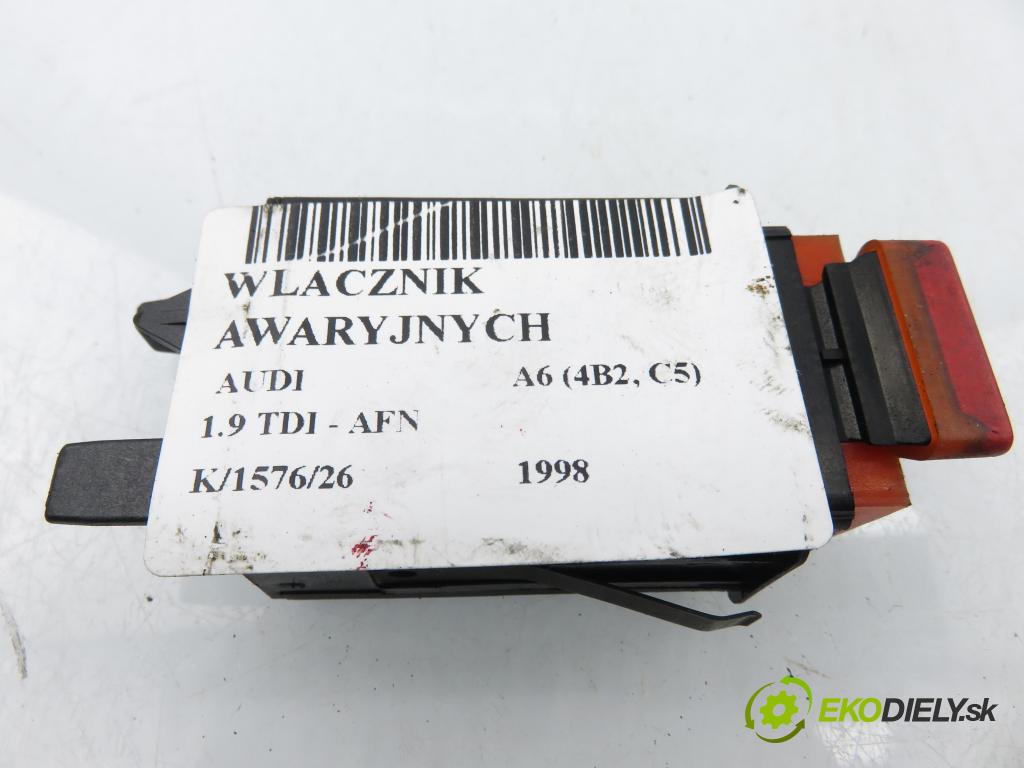 AUDI A6 (4B2, C5) SEDAN 1998 81,00 1.9 TDI - AFN 1896,00 prepínač výstražných (núdzových) 4B0941509F