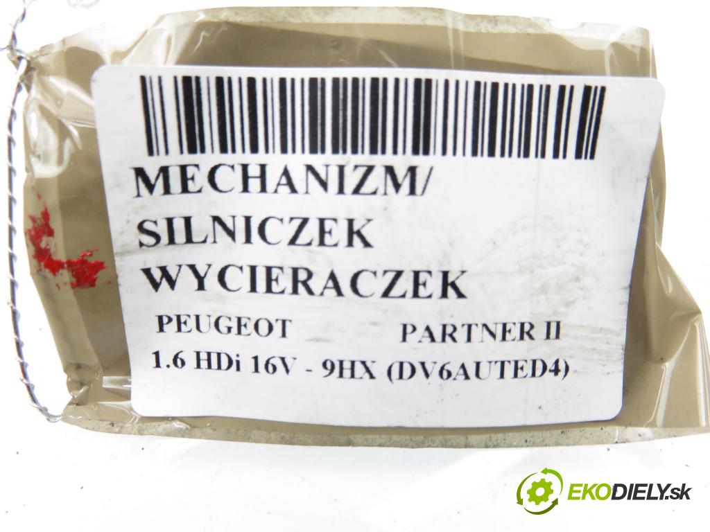 PEUGEOT PARTNER Skrzynia FURGON 2008 66,00 1.6 HDi 16V - 9HX (DV6AUTED4) 1560,00 Motorček stieračov 0390241621