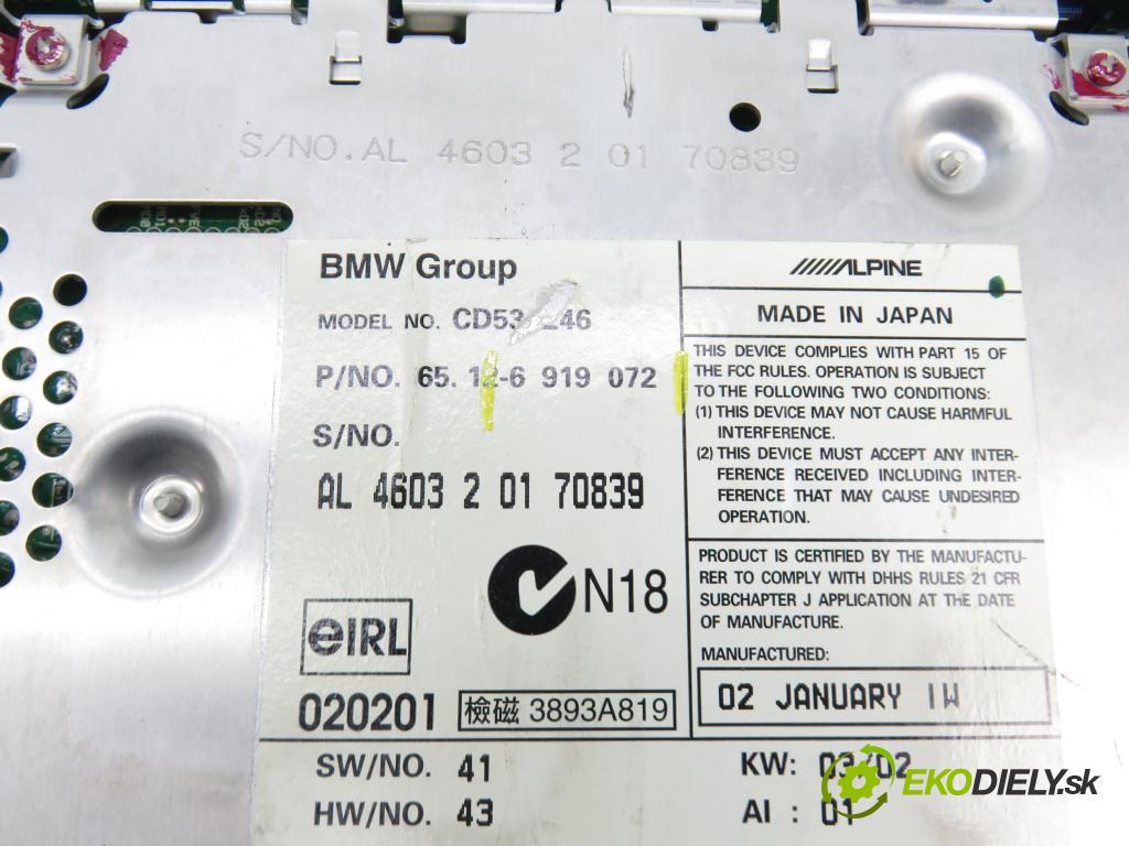 BMW 3 Compact (E46) HB 2002 85,00 316 ti - N42 B18 A 1796,00 RADIO CD 6919072