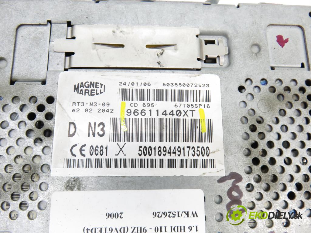PEUGEOT 307 SW (3H) KOMBI 2006 80,00 1.6 HDI 110 - 9HZ (DV6TED4) 1560,00 RADIO CD 96611440XT