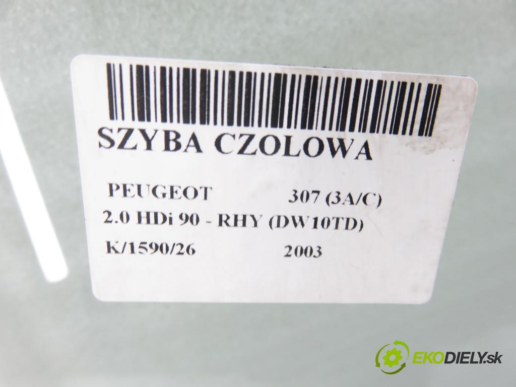 PEUGEOT 307 (3A/C) HB 2003 66,00 2.0 HDi 90 - RHY (DW10TD) 1997,00 okno PŘEDNÍ