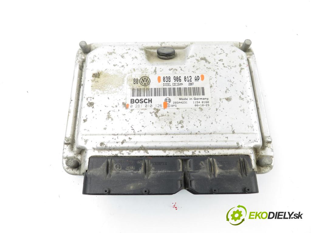 VW GOLF IV (1J1) HB 2000 81,00 1.9 TDI - ASV 1896,00 Riadiaca jednotka Motor 0281010126 ; 038906012AP
